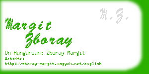 margit zboray business card